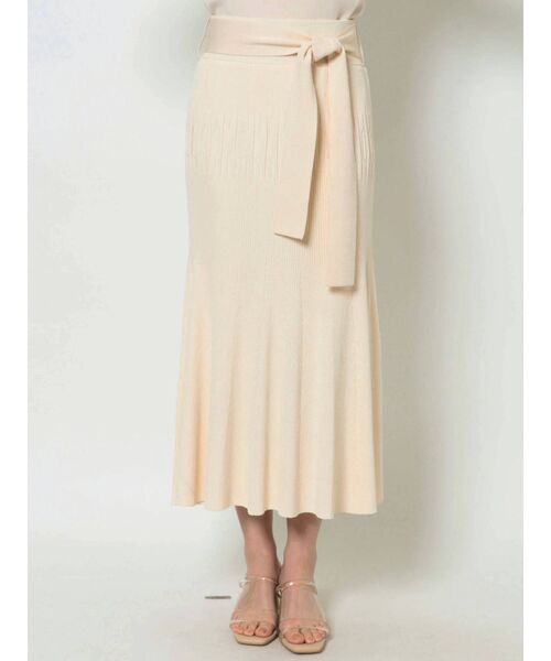 LAGUNAMOON（ラグナムーン）の「ランダムリブニットスカート（スカート・レディース・ライム/ブラック/アイボリー・MEDIUM/SMALL）」の14枚目の写真