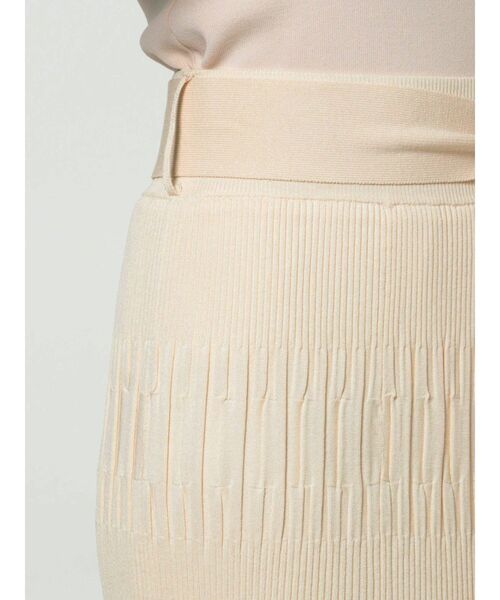 LAGUNAMOON（ラグナムーン）の「ランダムリブニットスカート（スカート・レディース・ライム/ブラック/アイボリー・MEDIUM/SMALL）」の4枚目の写真