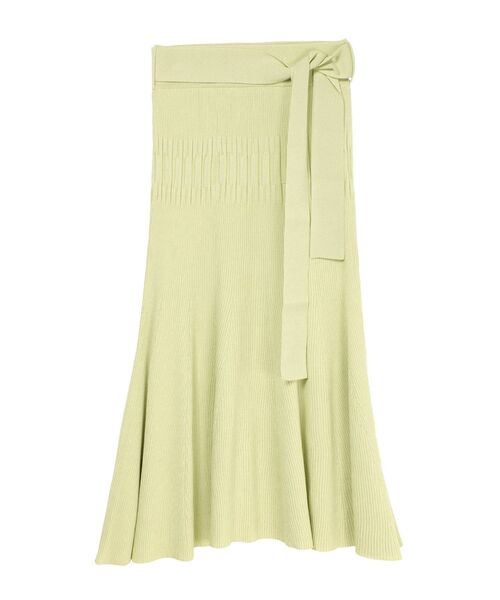 LAGUNAMOON（ラグナムーン）の「ランダムリブニットスカート（スカート・レディース・ライム/ブラック/アイボリー・MEDIUM/SMALL）」の5枚目の写真