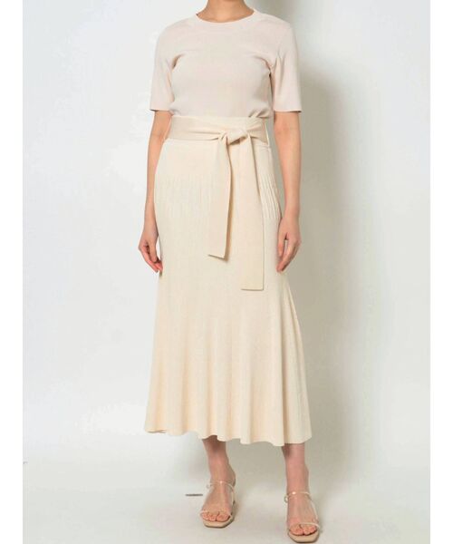 LAGUNAMOON（ラグナムーン）の「ランダムリブニットスカート（スカート・レディース・ライム/ブラック/アイボリー・MEDIUM/SMALL）」の16枚目の写真