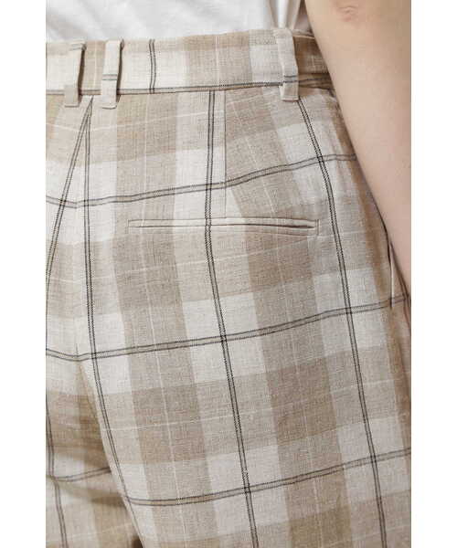 human woman（ヒューマンウーマン）の「◆麻みえポリエステルツイルチェックパンツ（その他パンツ・レディース・ベージュ系その他3・SMALL/MEDIUM）」の10枚目の写真