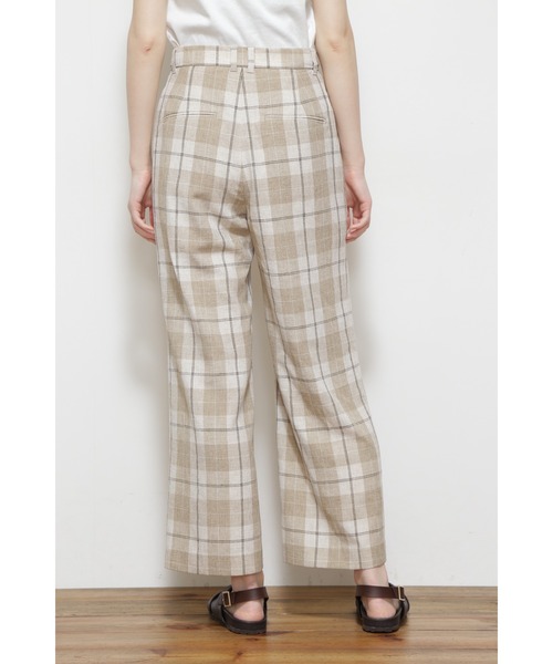 human woman（ヒューマンウーマン）の「◆麻みえポリエステルツイルチェックパンツ（その他パンツ・レディース・ベージュ系その他3・SMALL/MEDIUM）」の21枚目の写真