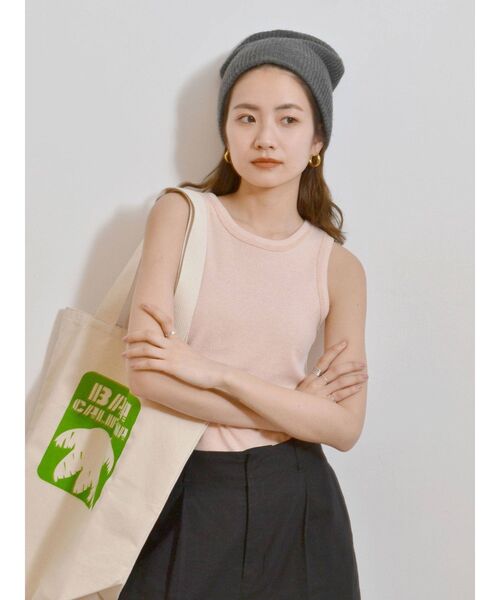 Ungrid(アングリッド)の「草木染テレコタンクトップ(タンクトップ・レディース・アイボリー/ピンク/オレンジ/グリーン/ブルー・FREE)」の1枚目の写真