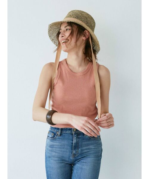 Ungrid(アングリッド)の「草木染テレコタンクトップ(タンクトップ・レディース・アイボリー/ピンク/オレンジ/グリーン/ブルー・FREE)」の13枚目の写真