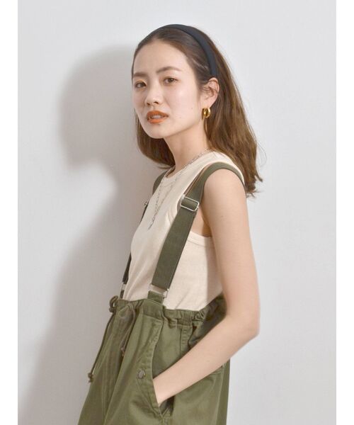 Ungrid(アングリッド)の「草木染テレコタンクトップ(タンクトップ・レディース・アイボリー/ピンク/オレンジ/グリーン/ブルー・FREE)」の10枚目の写真