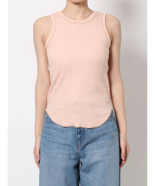 Ungrid(アングリッド)の「草木染テレコタンクトップ(タンクトップ・レディース・アイボリー/ピンク/オレンジ/グリーン/ブルー・FREE)」の7枚目の写真