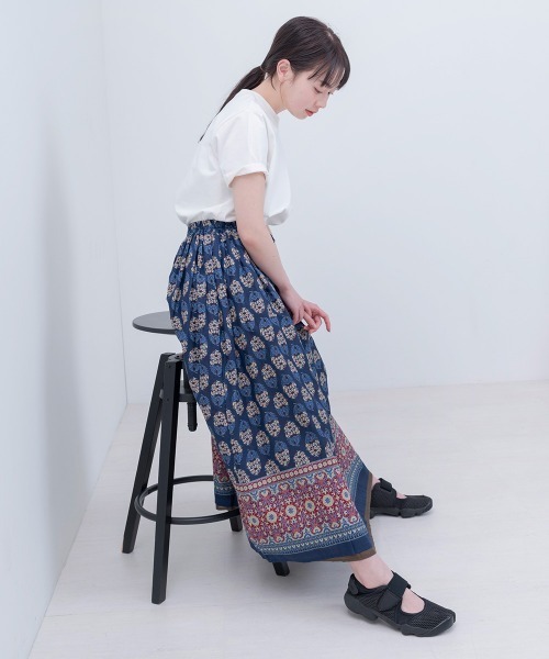 LUPILIEN（ルピリアン）の「Made in India◇綿ボイル　リバーシブルスカート（スカート・レディース・ブラック/ブラウン/レッド・FREE）」の5枚目の写真