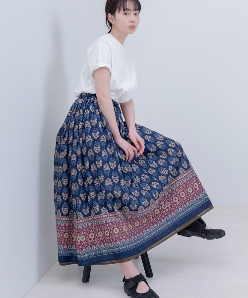 LUPILIEN（ルピリアン）の「Made in India◇綿ボイル　リバーシブルスカート（スカート・レディース・ブラック/ブラウン/レッド・FREE）」の6枚目の写真