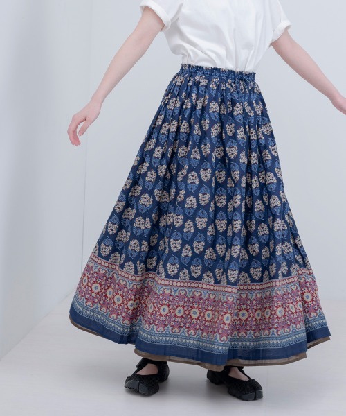 LUPILIEN（ルピリアン）の「Made in India◇綿ボイル　リバーシブルスカート（スカート・レディース・ブラック/ブラウン/レッド・FREE）」の8枚目の写真