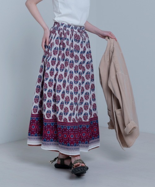LUPILIEN（ルピリアン）の「Made in India◇綿ボイル　リバーシブルスカート（スカート・レディース・ブラック/ブラウン/レッド・FREE）」の11枚目の写真