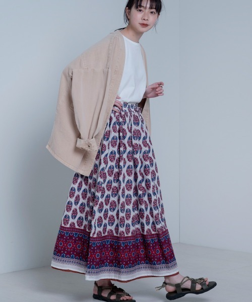 LUPILIEN（ルピリアン）の「Made in India◇綿ボイル　リバーシブルスカート（スカート・レディース・ブラック/ブラウン/レッド・FREE）」の12枚目の写真