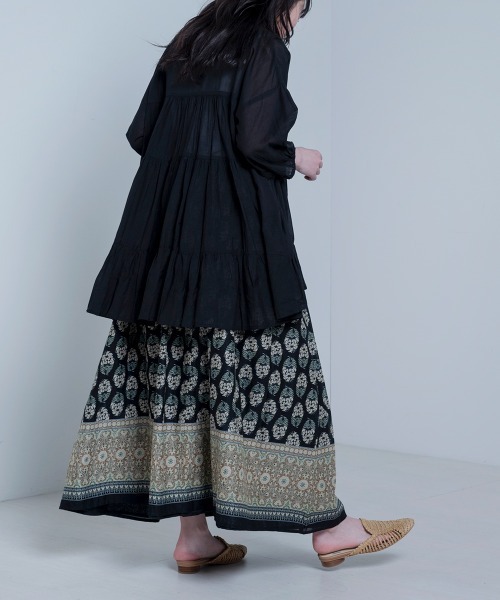 LUPILIEN（ルピリアン）の「Made in India◇綿ボイル　リバーシブルスカート（スカート・レディース・ブラック/ブラウン/レッド・FREE）」の17枚目の写真