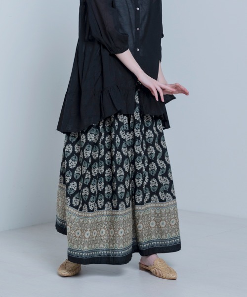 LUPILIEN（ルピリアン）の「Made in India◇綿ボイル　リバーシブルスカート（スカート・レディース・ブラック/ブラウン/レッド・FREE）」の18枚目の写真