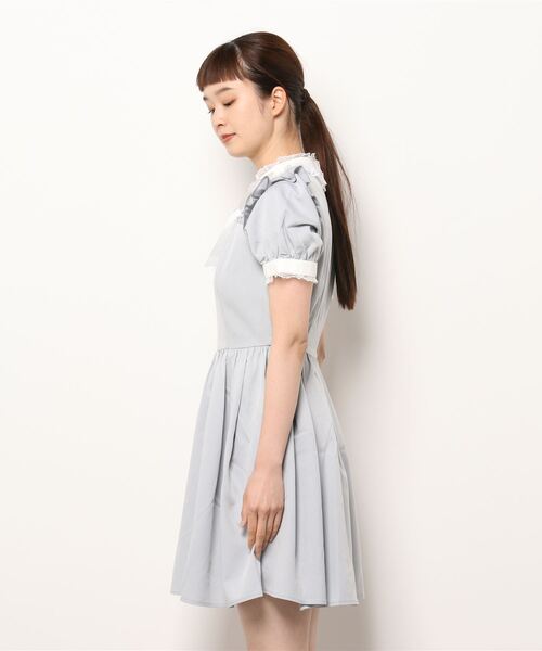 Secret Honey(シークレットハニー)の「フロントレースアップバイカラーワンピース(ワンピース・レディース・ピンク/グレー/ブラック・MEDIUM)」の14枚目の写真