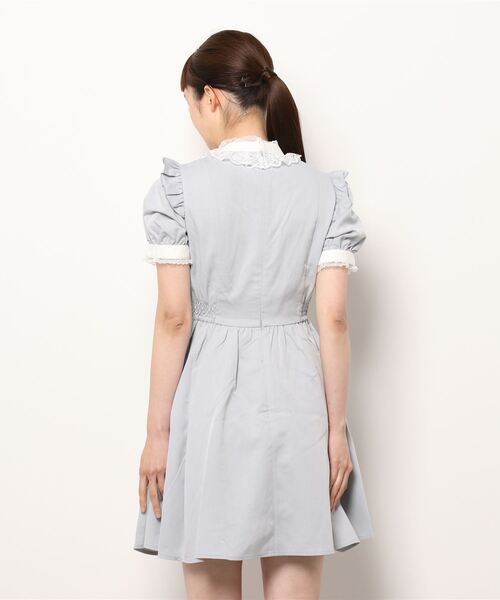 Secret Honey(シークレットハニー)の「フロントレースアップバイカラーワンピース(ワンピース・レディース・ピンク/グレー/ブラック・MEDIUM)」の15枚目の写真