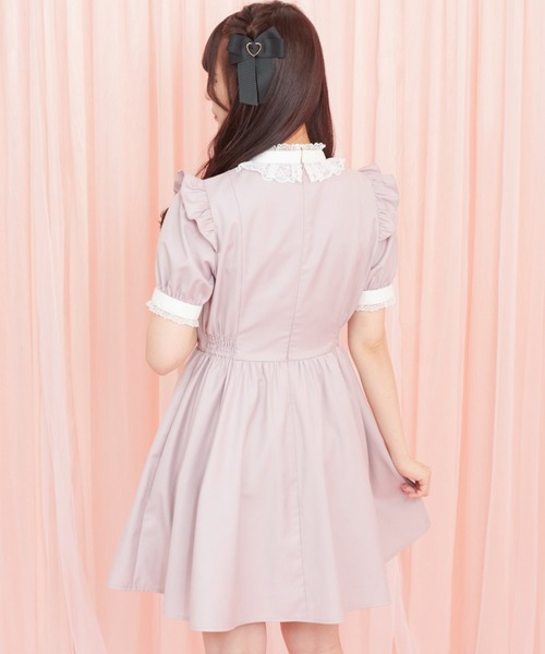 Secret Honey(シークレットハニー)の「フロントレースアップバイカラーワンピース(ワンピース・レディース・ピンク/グレー/ブラック・MEDIUM)」の8枚目の写真