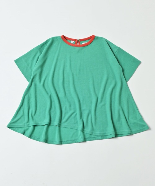 Life Support Products（ライフサポートプロダクツ）の「梨地アシンメトリーチュニック（80～150cm）（チュニック・キッズ・オレンジ/チャコール/グリーン・150/100/95/80/120/130/110/140/90）」の3枚目の写真