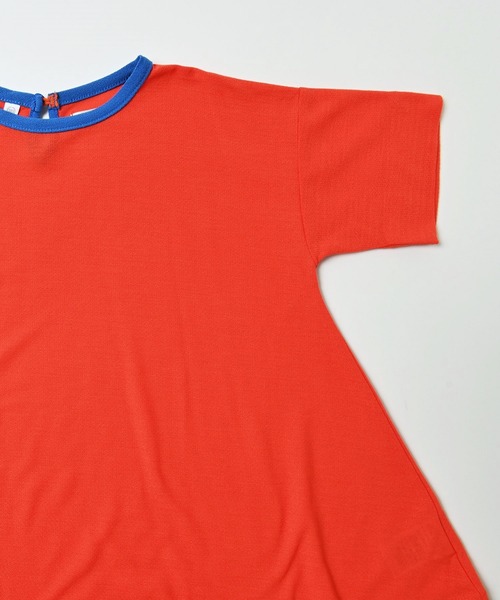 Life Support Products（ライフサポートプロダクツ）の「梨地アシンメトリーチュニック（80～150cm）（チュニック・キッズ・オレンジ/チャコール/グリーン・150/100/95/80/120/130/110/140/90）」の4枚目の写真