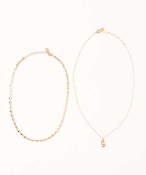 LAGUA GEM（ラグアジェム）の「INITIAL MOTIF N/C / イニシャルモチーフ ネックレスセット（ネックレス・レディース・ゴールド/シルバー・FREE）」の14枚目の写真