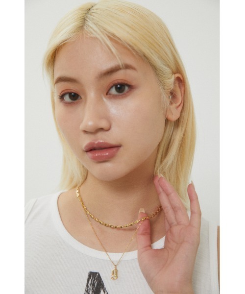 LAGUA GEM（ラグアジェム）の「INITIAL MOTIF N/C / イニシャルモチーフ ネックレスセット（ネックレス・レディース・ゴールド/シルバー・FREE）」の8枚目の写真