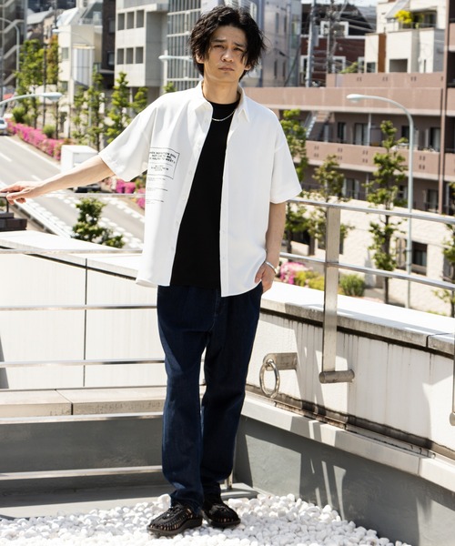 URBAN COLLECTION（アーバンコレクション）の「フォトバックプリント半袖シャツ（シャツ/ブラウス・メンズ・ピンク/ホワイト/ブルー/ブラック・L/M）」の17枚目の写真
