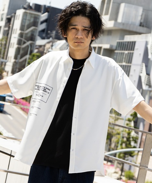 URBAN COLLECTION（アーバンコレクション）の「フォトバックプリント半袖シャツ（シャツ/ブラウス・メンズ・ピンク/ホワイト/ブルー/ブラック・L/M）」の18枚目の写真