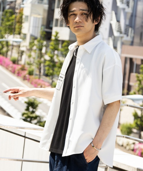 URBAN COLLECTION（アーバンコレクション）の「フォトバックプリント半袖シャツ（シャツ/ブラウス・メンズ・ピンク/ホワイト/ブルー/ブラック・L/M）」の21枚目の写真