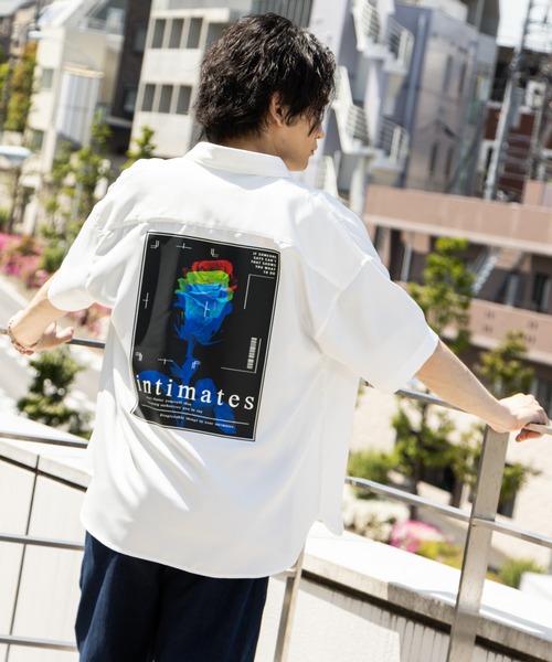 URBAN COLLECTION（アーバンコレクション）の「フォトバックプリント半袖シャツ（シャツ/ブラウス・メンズ・ピンク/ホワイト/ブルー/ブラック・L/M）」の22枚目の写真