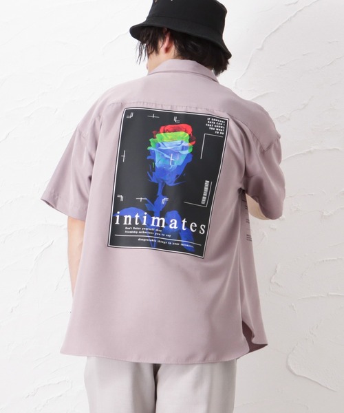 URBAN COLLECTION（アーバンコレクション）の「フォトバックプリント半袖シャツ（シャツ/ブラウス・メンズ・ピンク/ホワイト/ブルー/ブラック・L/M）」の10枚目の写真