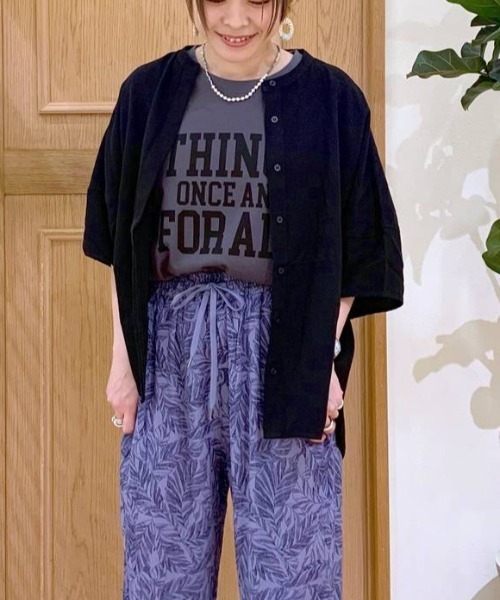 studio CLIP（スタディオクリップ）の「リネンレーヨンドルマンシャツ（シャツ/ブラウス・レディース・ピンク/カーキ/ライトグレー/ブラック・FREE）」の2枚目の写真