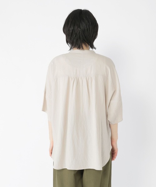 studio CLIP（スタディオクリップ）の「リネンレーヨンドルマンシャツ（シャツ/ブラウス・レディース・ピンク/カーキ/ライトグレー/ブラック・FREE）」の20枚目の写真