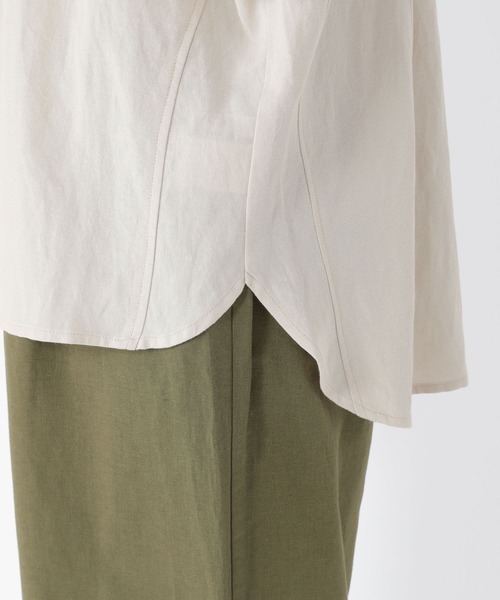 studio CLIP（スタディオクリップ）の「リネンレーヨンドルマンシャツ（シャツ/ブラウス・レディース・ピンク/カーキ/ライトグレー/ブラック・FREE）」の12枚目の写真