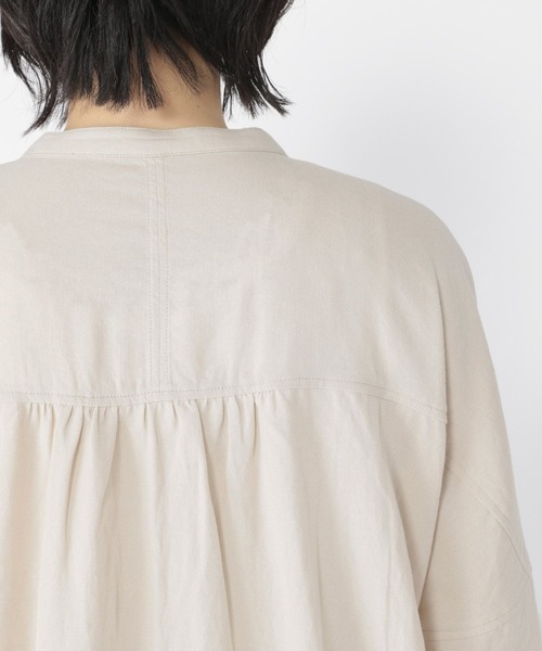 studio CLIP（スタディオクリップ）の「リネンレーヨンドルマンシャツ（シャツ/ブラウス・レディース・ピンク/カーキ/ライトグレー/ブラック・FREE）」の15枚目の写真
