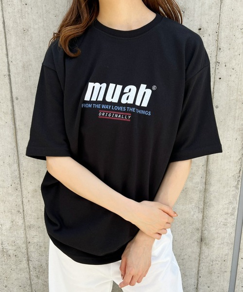 muahmuah(ムーアムーア)の「muahmuah(ムーア ムーア)/HALF LOWER PRINTING T-SHIRT(Tシャツ/カットソー・レディース・ブラック/パープル/ネイビー・FREE)」の13枚目の写真