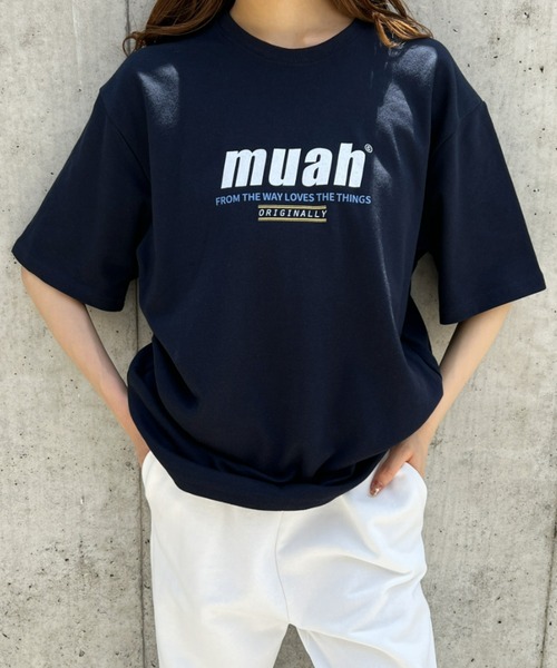 muahmuah(ムーアムーア)の「muahmuah(ムーア ムーア)/HALF LOWER PRINTING T-SHIRT(Tシャツ/カットソー・レディース・ブラック/パープル/ネイビー・FREE)」の15枚目の写真