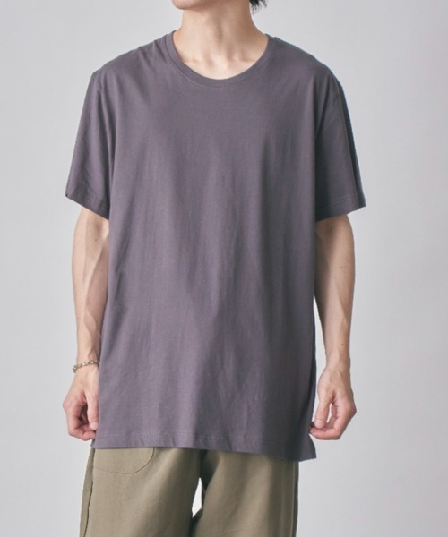 SETUP7（セットアップセブン）の「【SETUP7】ベーシックダウンショルダー半袖Tシャツ SCCH011（Tシャツ/カットソー・メンズ・ダークグレー/サックスブルー/ブラック/ホワイト・FREE）」の3枚目の写真