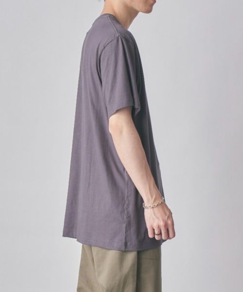 SETUP7（セットアップセブン）の「【SETUP7】ベーシックダウンショルダー半袖Tシャツ SCCH011（Tシャツ/カットソー・メンズ・ダークグレー/サックスブルー/ブラック/ホワイト・FREE）」の5枚目の写真