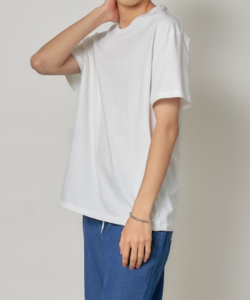 SETUP7（セットアップセブン）の「【SETUP7】ベーシックダウンショルダー半袖Tシャツ SCCH011（Tシャツ/カットソー・メンズ・ダークグレー/サックスブルー/ブラック/ホワイト・FREE）」の11枚目の写真