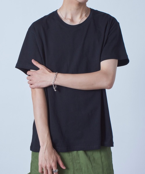 SETUP7（セットアップセブン）の「【SETUP7】ベーシックダウンショルダー半袖Tシャツ SCCH011（Tシャツ/カットソー・メンズ・ダークグレー/サックスブルー/ブラック/ホワイト・FREE）」の9枚目の写真