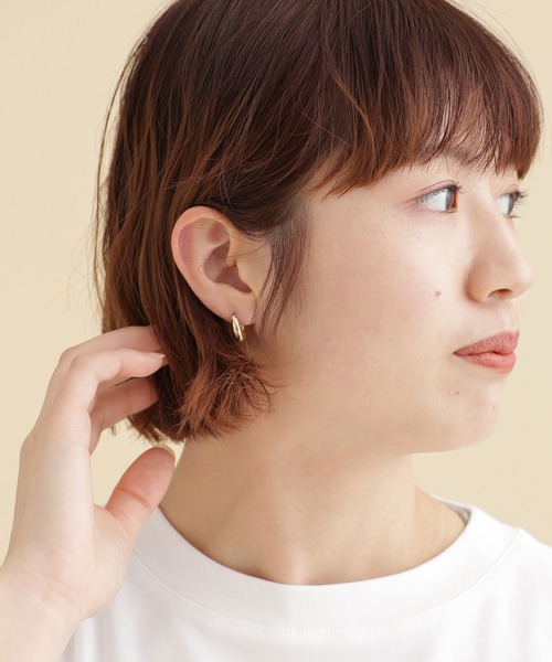 NANO universe（ナノユニバース）の「LB.04/フープピアス（ピアス（両耳用）・レディース・シルバー/ゴールド・FREE）」の3枚目の写真