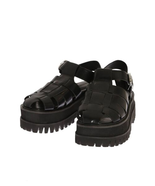 EMODA(エモダ)の「タンクカットアウトサンダル(サンダル・レディース・ブラック/ホワイト・SMALL/MEDIUM/LARGE)」の5枚目の写真