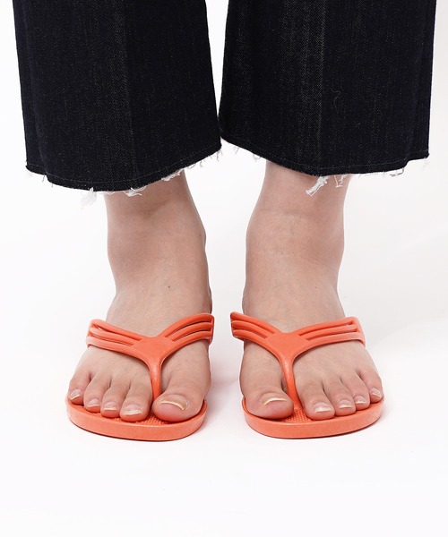 salle de bal（サルデバル）の「MARUNAKA / マルナカ  トングサンダル  ビーチサンダル ビーサン 便サン No 95 MKG（サンダル・レディース・オレンジ/ブラック/ベージュ・L/M）」の7枚目の写真