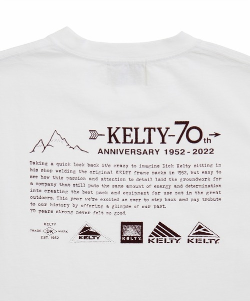 KELTY（ケルティ）の「【KELTY/ケルティ】70周年記念Tシャツ/KELTY 70TH Anniversary Tshirt（Tシャツ/カットソー・メンズ・ホワイト・MEDIUM/LARGE/X-LARGE）」の5枚目の写真