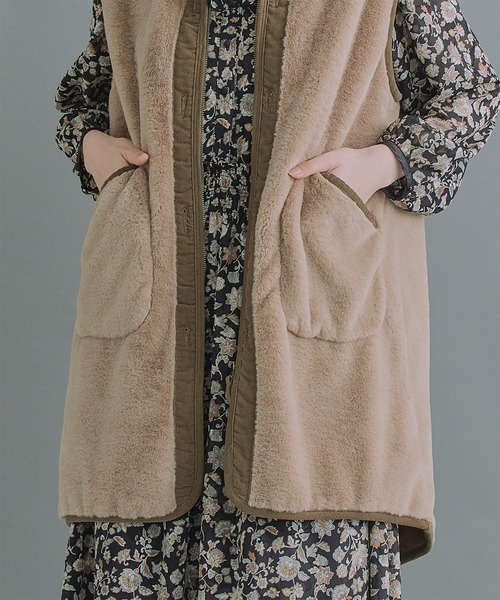 カーキ ベスト ECO FUR LINNER VEST kha:ki レディース 国内正規品 楽天市場】カーキ KHA:KI エコファーライナーベスト ECO FUR