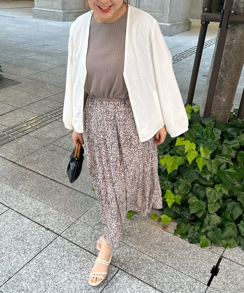 Chez toi(シェトワ)の「かぎ針ドッキングロングワンピース(ワンピース・レディース・チャコールグレー/オフホワイト/オレンジ・FREE)」の10枚目の写真