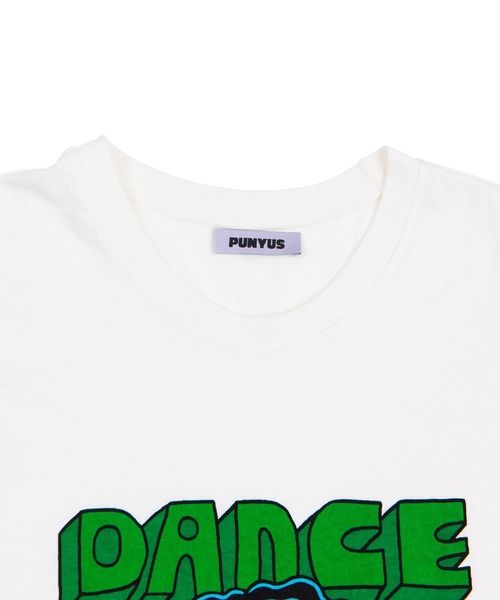 PUNYUS（プニュズ）の「DANCEHALLビッグＴシャツ（Tシャツ/カットソー・レディース・オレンジ/スミクロ/ホワイト・3/4）」の21枚目の写真
