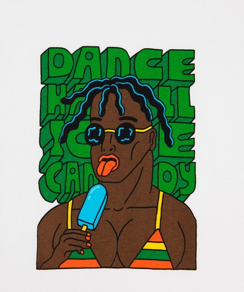 PUNYUS（プニュズ）の「DANCEHALLビッグＴシャツ（Tシャツ/カットソー・レディース・オレンジ/スミクロ/ホワイト・3/4）」の18枚目の写真