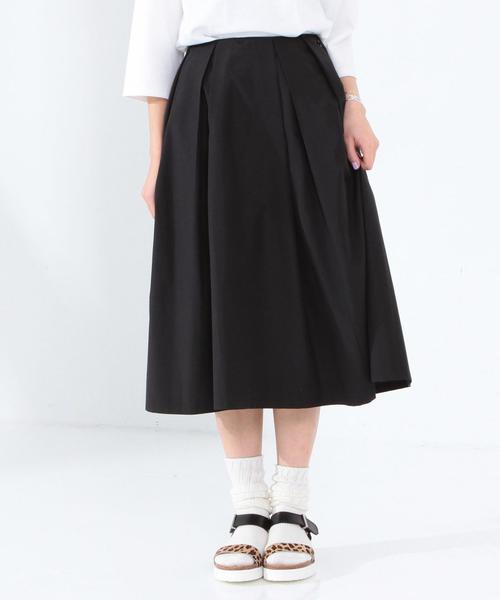 Another Edition（アナザーエディション）の「タックロングスカート/AEFC  PE/C TUCK LONG SK◆（スカート・レディース・オフホワイト/ブラック/ベージュ・ﾌﾘ-）」の20枚目の写真