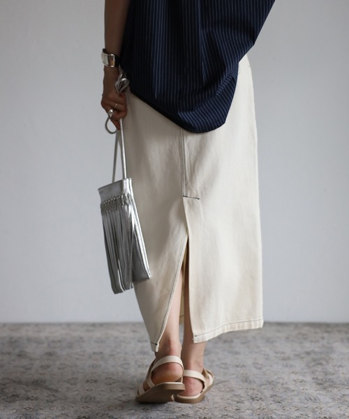 Bonjour Sagan（ボンジュールサガン）の「ステッチタイトデニムスカート（デニムスカート・レディース・ブラック/ブルー/アイボリー・FREE）」の7枚目の写真