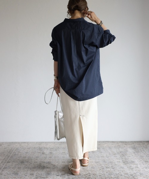 Bonjour Sagan（ボンジュールサガン）の「ステッチタイトデニムスカート（デニムスカート・レディース・ブラック/ブルー/アイボリー・FREE）」の8枚目の写真